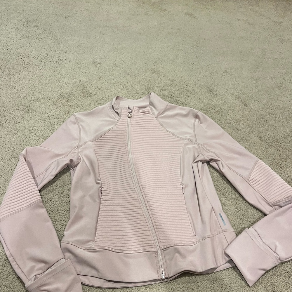 Light Pink Zip-Up Asymmetrical Jacket